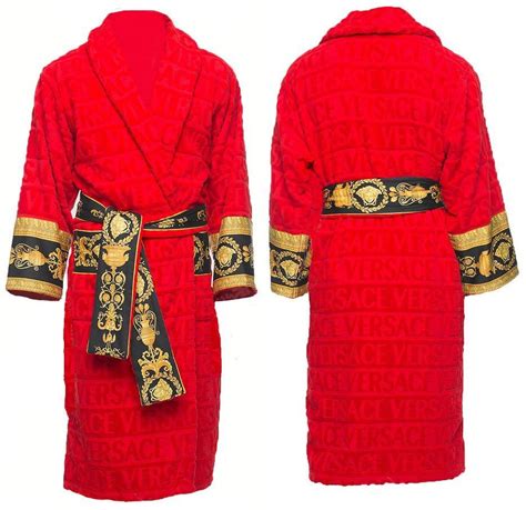 versace robe red|versace hooded bathrobe.